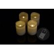Dekorativní LED sada - 4 adventní svíčky - bílá