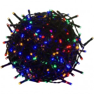 Vánoční LED osvětlení 5 m - barevné 50 LED - zelený kabel