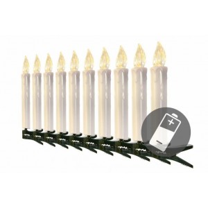 Vánoční svíčky na stromeček - bezdrátové - 10 ks