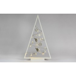 Bílá světelná vánoční dekorace - 20 LED, teple bílá