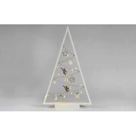 Světelná dekorace bílá - Vánoce - 20 LED teple bílá