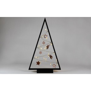 Světelná dekorace černá - Vánoce - 20 LED teple bílá