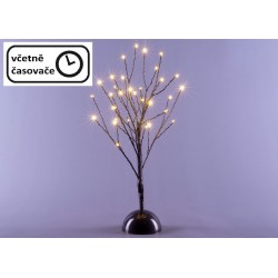 Dekorativní LED světelný strom s 32 LED, 40 cm - černý