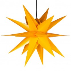 Vánoční dekorace, hvězda s časovačem 1 LED, 55 cm, žlutá