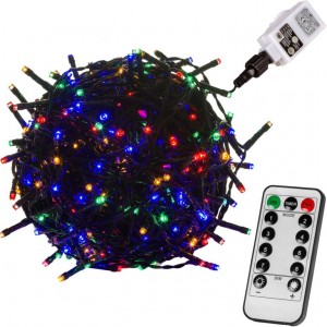 VOLTRONIC Vánoční řetěz 40 m, 400 LED, barevný + ovladač
