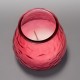 Sada svíček v růžovém skle, 10 cm, 4 ks
