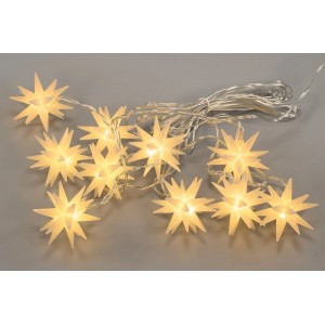 Dekorativní LED řetěz - hvězdy, 10 LED, teple bílá MINI