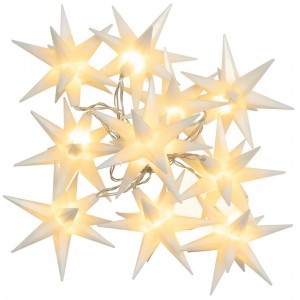 Vánoční LED hvězdy - teple bílé, 10 LED