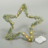 Vánoční dekorace - Hvězda, 30 LED, teple bílá