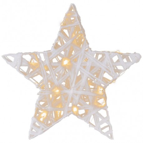 Třpytivá hvězda, teplá bílá, 20 LED, Ø 30 cm